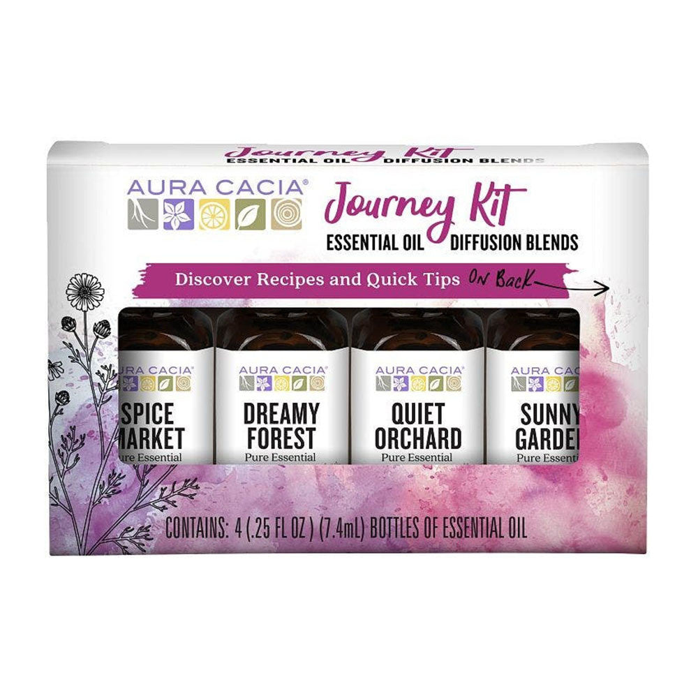 Aura Cacia Journey to Diffusion Essential Oil Kit, 4 Ea, 0.25 Oz